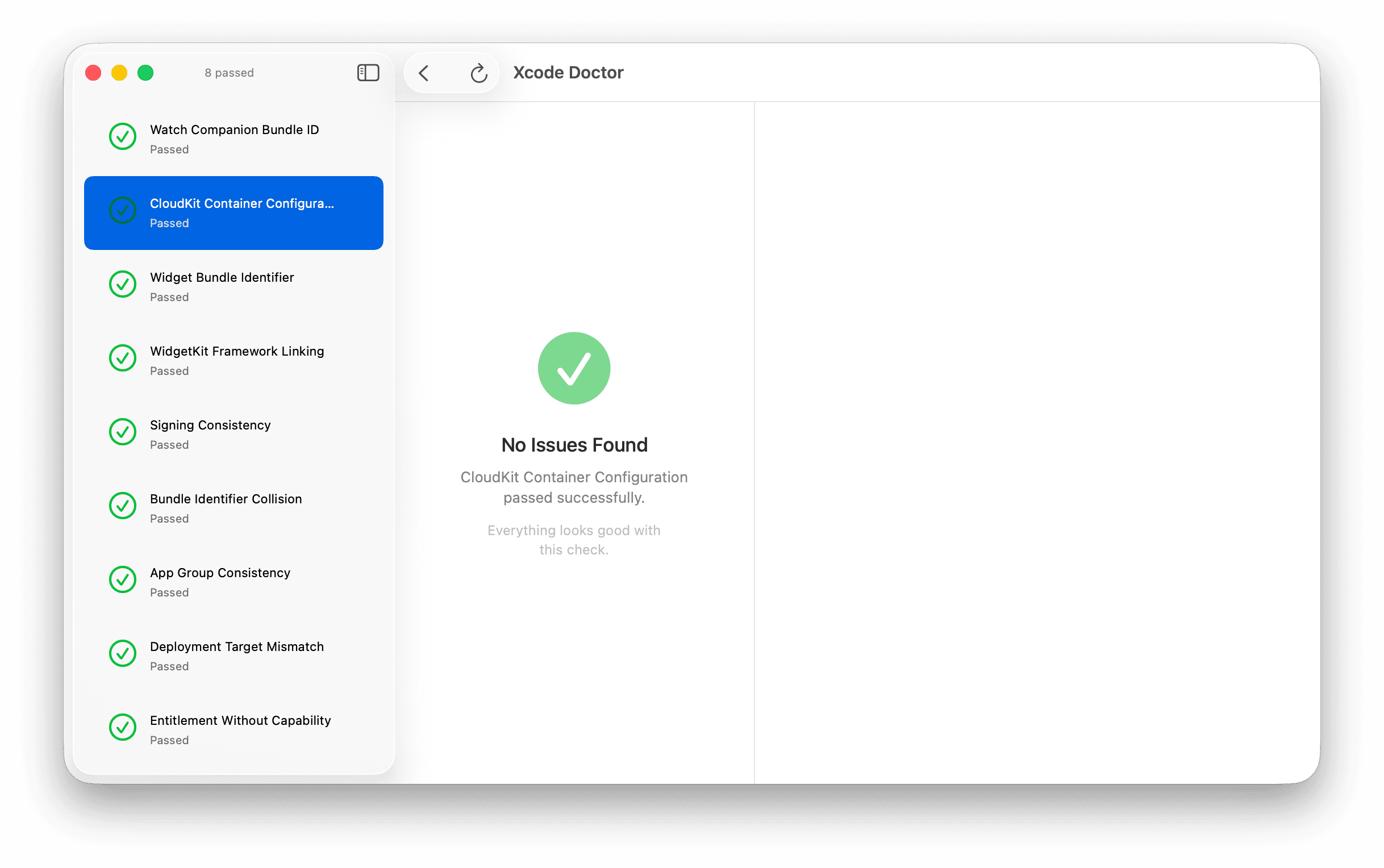 Xcode Doctor App Screenshot