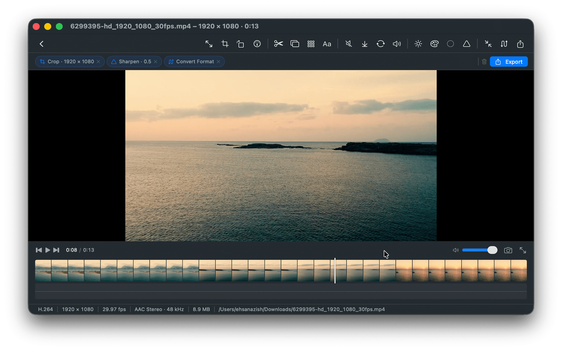 MovieArmyKnife audio replacement timeline