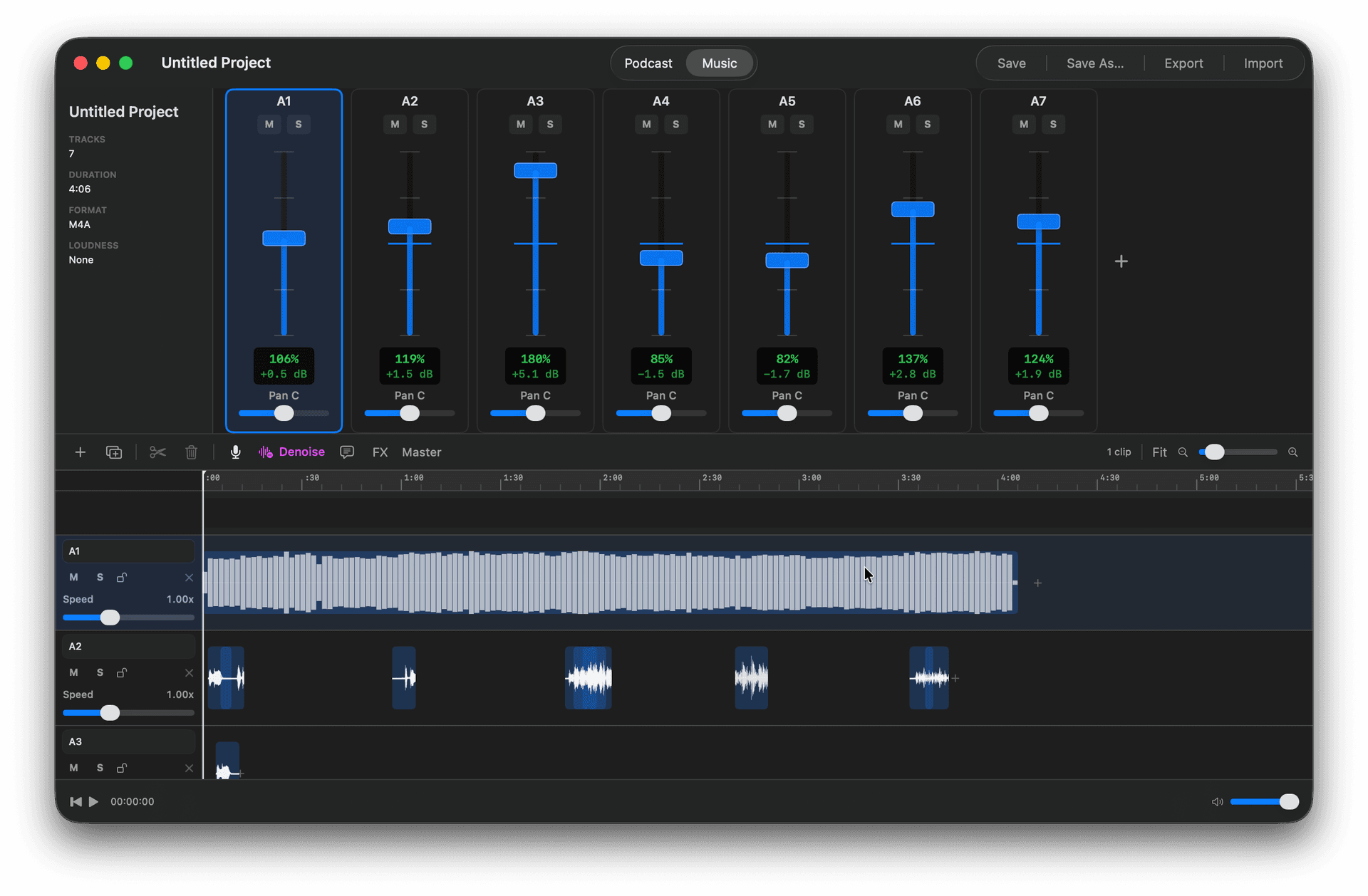 Waveforge transcript editing and podcast cleanup