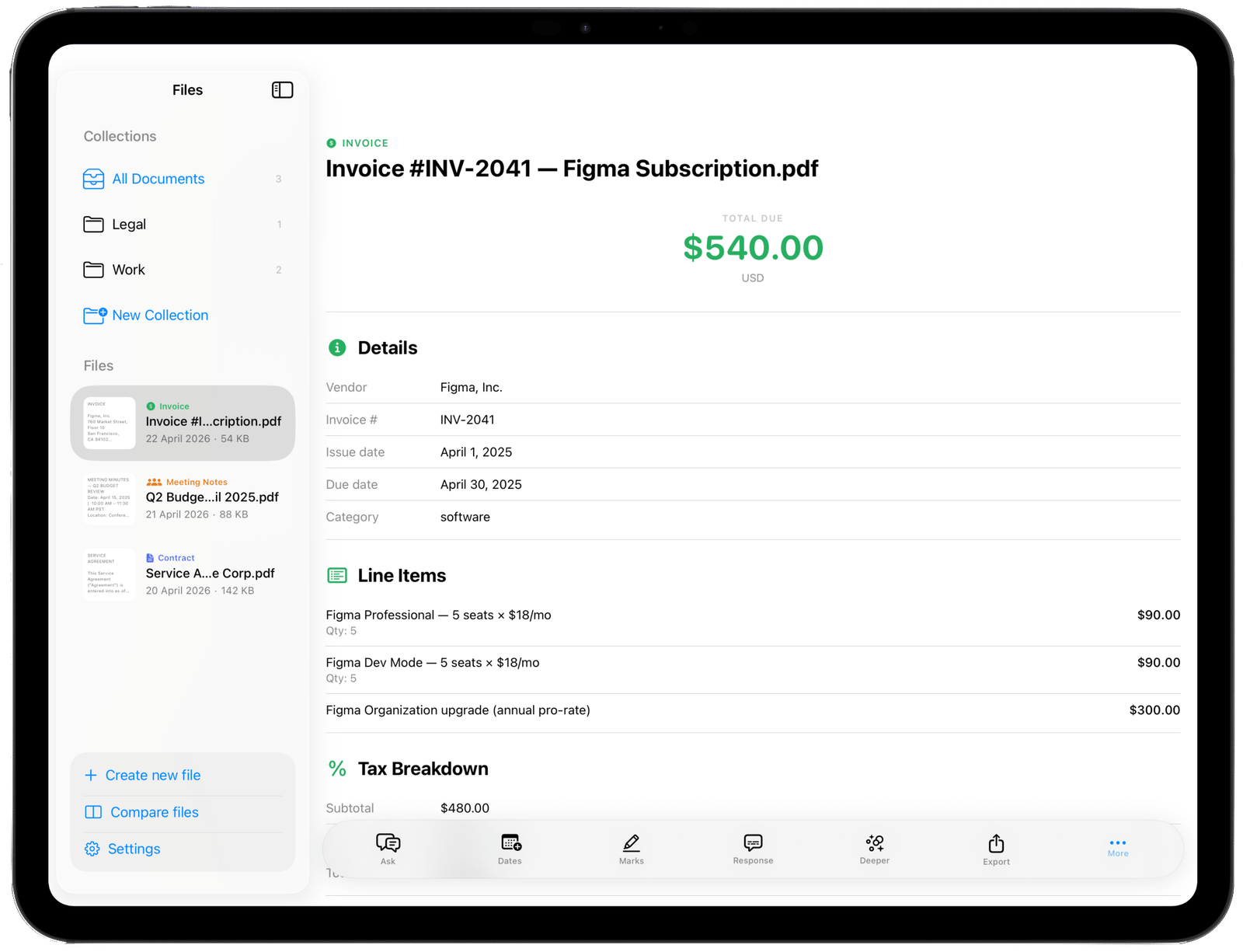 BrieFolio Foundation Models on-device